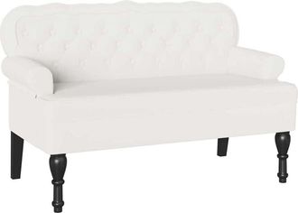 vidaXL Banco Chesterfield 119,5 X 64,5 X 75 Cm Cuero Sint&eacute;tico Vidaxl