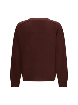 Our Legacy Linen-Blend V-Neck Sweater - Brown