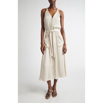 Ramy Brook Amelia Satin Dress in Sandstone at Nordstrom Rack, Size Xx-Small