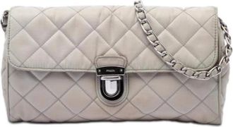 Prada Borsa a tracolla in nylon trapuntato Pre-owned - - Pre-owned - Donna - Grigio - ONE SIZE