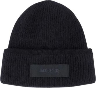 Jacquemus Beanies, female, Black, Size: ONE SIZE Gros Grain Beanie