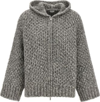 PESERICO Gray Wool Womens Cardigan