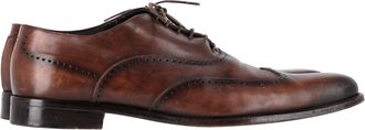 Ermenegildo Zegna Wingtip Oxford Schoenen in Bruin Leer