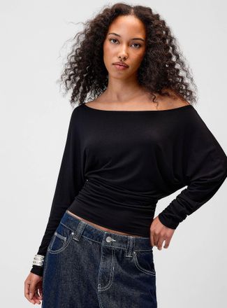Twik Womens Cinched waist off-the-shoulder T-shirt