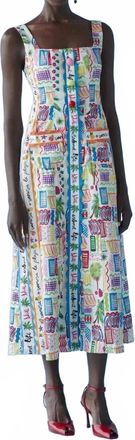 Celia B Bunya Midi Dress In White Multi