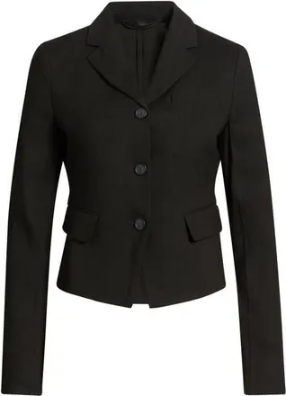 BOSS Jori Linen Blend Jacket in Black at Nordstrom, Size 14