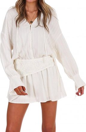 Le Lis Blanc Deux Easy Days Low Waist Shirt Dress In Cream