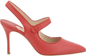 Manolo Blahnik Red Camparisli Pumps