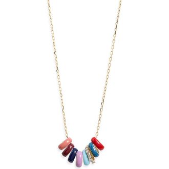 Adina Reyter French Kiss Diamond Rager Necklace in Gold Multi at Nordstrom, Size 16