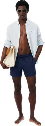 Lacoste Heren Logo Zwemshort (Marine)