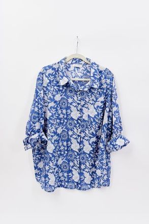 Hat Attack Printed Beach Shirt in Flora Navy at Nordstrom