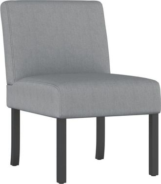 vidaXL Silla Tapizada De Tela Gris Claro Vidaxl