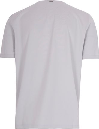 Herno Mens T-Shirt Jersey Pearl Grey Cotton Elastane T-Shirts And Polos