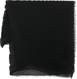 Issey Miyake Foulard plissettato - Nero