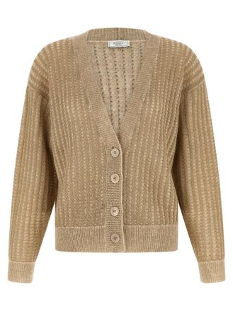 PESERICO Beige Waffle Lam Cardigan