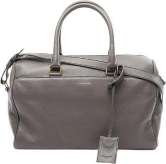 Saint Laurent Pre-owned Classic Duffle 6 Leather 2way Bag - Dames - Vintage Handtas - Grijs - ONE Size - Leer - Vintage