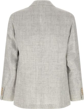 Brunello Cucinelli Mens Beige Linen Blazer Clothing