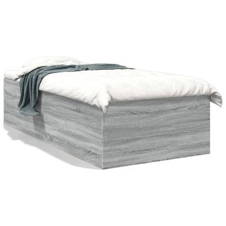 Berkfield Home Bed Frame without Mattress Grey Sonoma 90x190 cm Single