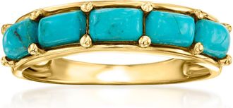 Ross-Simons Turquoise Ring in 18kt Gold Over Sterling