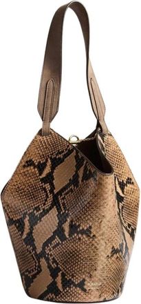 Khaite Mini Lotus Schoudertas - Dames - Schoudertassen - Beige - ONE Size - Leer - Tassen