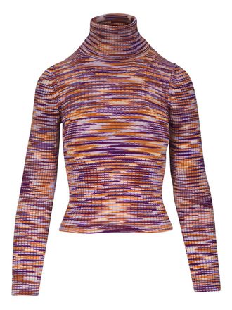 Mother striped turtleneck sweater - Purple