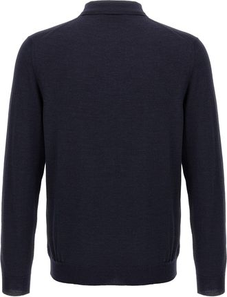 Zanone Virgin Wool Polo - Navy
