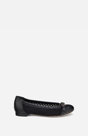 AGL Monia Ballet Flat in Black Fabric at Nordstrom, Size 40.5