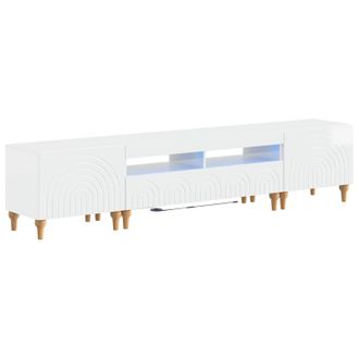 vidaXL Conjunto De 3 Muebles Para Tv Con Led Blanco Brillante Vidaxl
