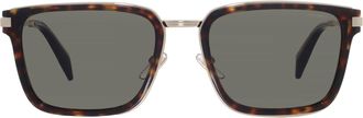 Chopard Grey Green Square Mens Sunglasses SCH375 909P 57