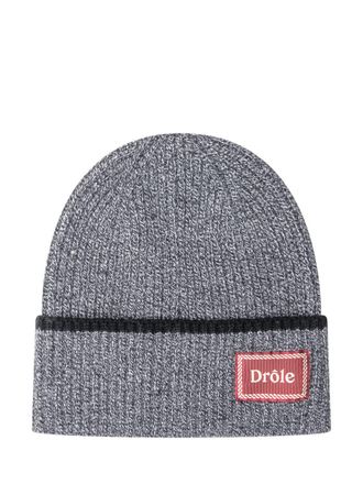 Drôle de Monsieur Drôle De Monsieur Beanie In Mélange Grey Wool