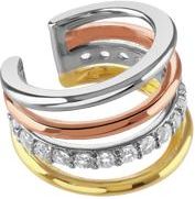 Lucy Quartermaine Waterfall Multitone Ear Cuff with White Topaz in Sterling Silver at Nordstrom