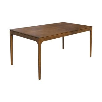 Sweeek Mesa de comedor rectangular en madera de 6 plazas, nogal