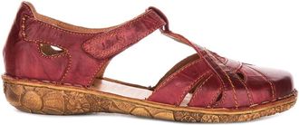 Josef Seibel Burgundy Leather Sandals for Women