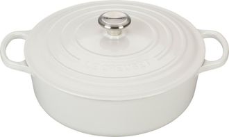 LE CREUSET Signature 6 3/4-Quart Round Wide French/Dutch Oven in White at Nordstrom
