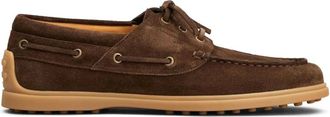 Tod's Boat Shoes in Suede - male - Tods - Boat Shoes - Brown - 10 UK - Shoes