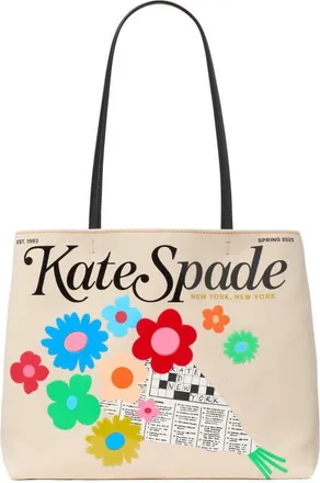 Kate Spade New York fresh picks canvas tote in Beige Multi at Nordstrom