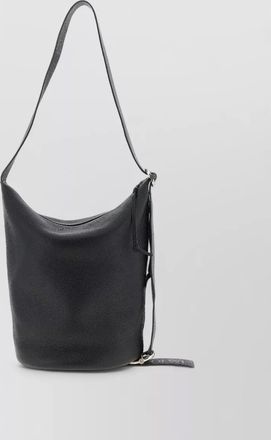 Loewe loop m bucket shoulder bag textured finish