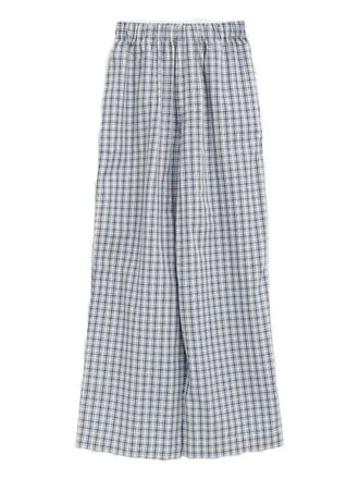 BASERANGE Claude check trousers - Blue