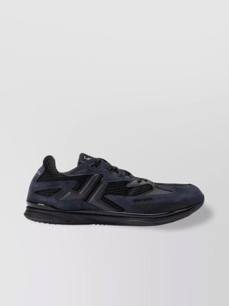 Lanvin suede panelled low-top sneakers