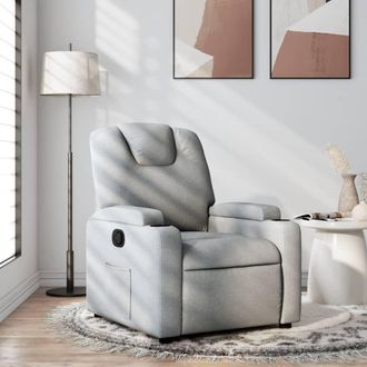 vidaXL Sill&oacute;n Reclinable De Tela Gris Claro Vidaxl