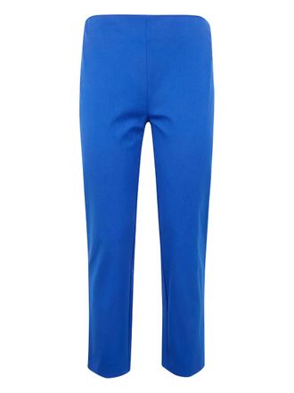 Lauren Ralph Lauren elasticated-waist trousers - women - Cotton/Viscose/Elastane - 2 - Blue