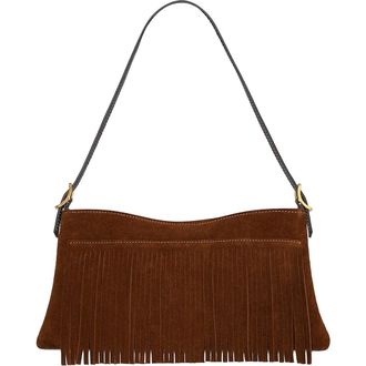 Rebecca Minkoff Fringe Baguette Shoulder Bag in Cannella/Black at Nordstrom Rack