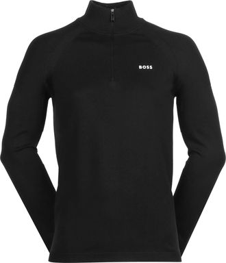 HUGO BOSS Mens Perfom-X Quarter Zip Sweatshirt, Black