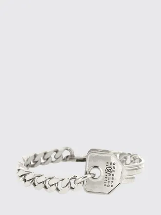 Maison Margiela Chain Link Bracelet in Polished Silver-Tone Brass