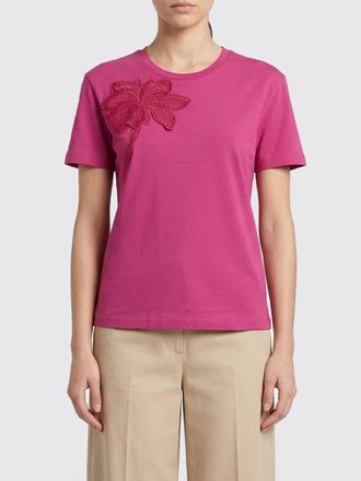 Twinset T-shirts in cotone con fiore ricamato Twinset