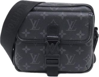 Louis Vuitton Black Coated Canvas Shoulder Bag (Pre-Owned)