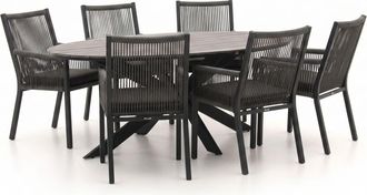 Manifesto Furniture Manifesto Rivola/Fidenza ovaal 220cm dining tuinset 7-delig