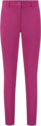Hart by Helena Hart Comfortabele Cyclaam Broek - Stijl 7502 Kimmi - Dames - Slim Fit Broeken - Paars - 2XL - Broeken