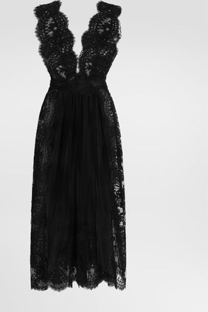 Dolce & Gabbana Chiffon Dress - Woman Dresses Black Silk 36