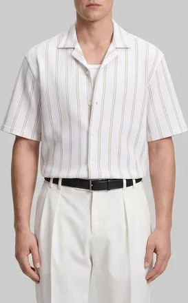 HUGO BOSS Camicia in cotone stretch a righe